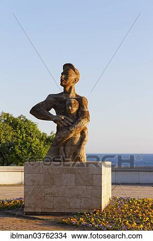 Picture - "Sculpture, worker and son, by Zehra Koc, Antalya, Antalya Province, Turkey, Asia". Fotosearch