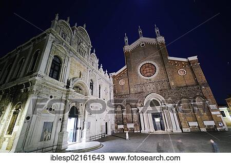 "Scuola Grande di San Marco and the Church of Santi Giovanni e Paolo at night, Castello, Venice, Venezia, Veneto, Italy, Europe" View Large Photo Image Stock Image - "Scuola Grande di San Marco and the Church of Santi Giovanni e Paolo at night, Castello, Venice, Venezia, Veneto, Italy, Europe". Fotosearch