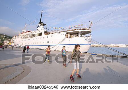 "Seaport in Yalta, The Greater Yalta, Crimea, Ukraine, Europe" View Large Photo Image Stock Photograph - "Seaport in Yalta, The Greater Yalta, Crimea, Ukraine, Europe". Fotosearch