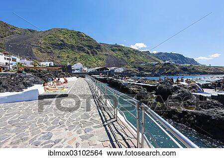 "Seawater swimming pool in lava, Garachico, Tenerife, Canary Islands, Spain, Europe" View Large Photo Image Picture - "Seawater swimming pool in lava, Garachico, Tenerife, Canary Islands, Spain, Europe". Fotosearch