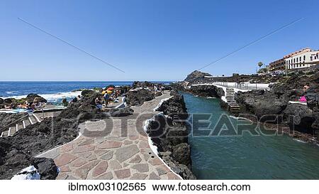 "Seawater swimming pool in lava, Garachico, Tenerife, Canary Islands, Spain, Europe" View Large Photo Image Stock Photography - "Seawater swimming pool in lava, Garachico, Tenerife, Canary Islands, Spain, Europe". Fotosearch