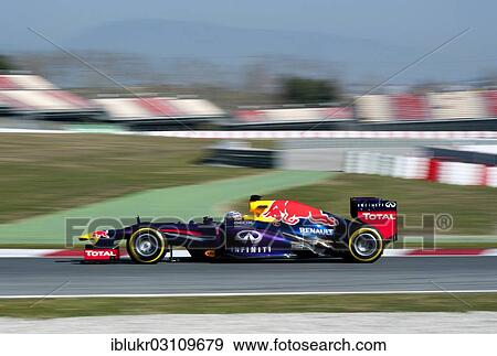 "Sebastian Vettel, in Red Bull Racing Renault RB9, during Formula 1 test run on 19 - 22. 02. 2013 at the Circuito de Catalunya, bei Barcelona, Spain, Europe" View Large Photo Image Stock Photo - "Sebastian Vettel, in Red Bull Racing Renault RB9, during Formula 1 test run on 19 - 22. 02. 2013 at the Circuito de Catalunya, bei Barcelona, Spain, Europe". Fotosearch