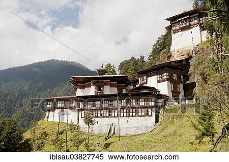 "Secluded Buddhist Cheri Goemba Monastery, Chagri Dorjeden Monastery near Thimphu, the Himalayas, Kingdom of Bhutan" View Large Photo Image Stock Photography - "Secluded Buddhist Cheri Goemba Monastery, Chagri Dorjeden Monastery near Thimphu, the Himalayas, Kingdom of Bhutan". Fotosearch