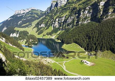 "Seealpsee Lake in the Alpstein region, Appenzell Innerrhoden, Appenzell Inner Rhodes, Switzerland, Europe, PublicGround, Europe" View Large Photo Image Stock Photo - "Seealpsee Lake in the Alpstein region, Appenzell Innerrhoden, Appenzell Inner Rhodes, Switzerland, Europe, PublicGround, Europe". Fotosearch