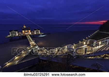 "Seebruecke Sellin, pier, dusk, Baltic Seaside Resort Sellin, Rugen, Mecklenburg-Western Pomerania, Germany, Europe" View Large Photo Image Stock Image - "Seebruecke Sellin, pier, dusk, Baltic Seaside Resort Sellin, Rugen, Mecklenburg-Western Pomerania, Germany, Europe". Fotosearch