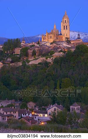 "Segovia Cathedral, at sunset, Segovia, Castile and Leon, Spain, Europe" View Large Photo Image Picture - "Segovia Cathedral, at sunset, Segovia, Castile and Leon, Spain, Europe". Fotosearch