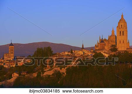 "Segovia Cathedral, at sunset, Segovia, Castile and Leon, Spain, Europe" View Large Photo Image Stock Photography - "Segovia Cathedral, at sunset, Segovia, Castile and Leon, Spain, Europe". Fotosearch