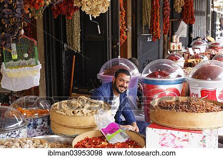 "Seller in the bazaar, Bazaar District, Gaziantep, Southeastern Anatolia Region, Anatolia, Turkey, Asia" View Large Photo Image Stock Photo - "Seller in the bazaar, Bazaar District, Gaziantep, Southeastern Anatolia Region, Anatolia, Turkey, Asia". Fotosearch