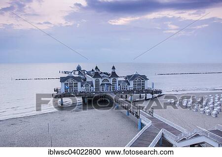 Stock Image - "Sellin Pier, Rugen island, Mecklenburg-Western Pomerania, Germany, Europe". Fotosearch