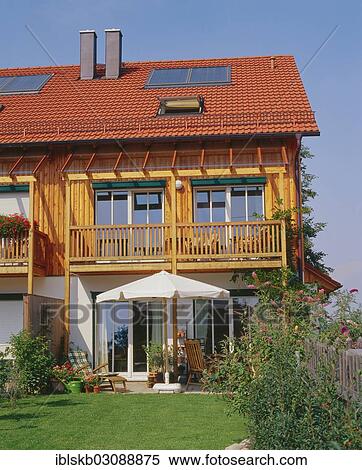"Semi-detached house with a garden, Erding, Bavaria, Germany, Europe" View Large Photo Image Stock Photography - "Semi-detached house with a garden, Erding, Bavaria, Germany, Europe". Fotosearch