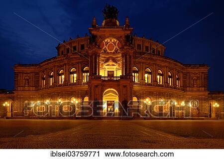 "Semper Opera House at the blue hour, Dresden, Saxony, Germany, Europe" View Large Photo Image Stock Image - "Semper Opera House at the blue hour, Dresden, Saxony, Germany, Europe". Fotosearch