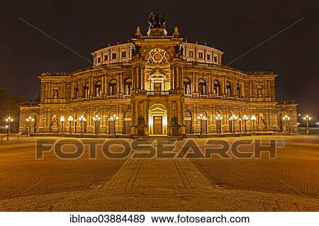 "Semper Opera, Theatre Square, at night, Dresden, Saxony, Germany, Europe" View Large Photo Image Stock Photo - "Semper Opera, Theatre Square, at night, Dresden, Saxony, Germany, Europe". Fotosearch