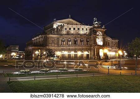 "Semperoper at the blue hour, historic centre, Dresden, Saxony, Germany, Europe" View Large Photo Image Stock Photo - "Semperoper at the blue hour, historic centre, Dresden, Saxony, Germany, Europe". Fotosearch