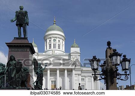 "Senate Square, Senaatintori, Helsinki Cathedral and monument to Emperor Alexander II, Helsinki, Uusimaa, Finland, Europe" View Large Photo Image Stock Photography - "Senate Square, Senaatintori, Helsinki Cathedral and monument to Emperor Alexander II, Helsinki, Uusimaa, Finland, Europe". Fotosearch