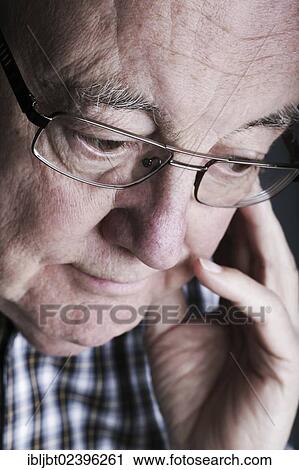 "Senior citizen, elderly man, pensive, portrait" View Large Photo Image Stock Image - "Senior citizen, elderly man, pensive, portrait". Fotosearch