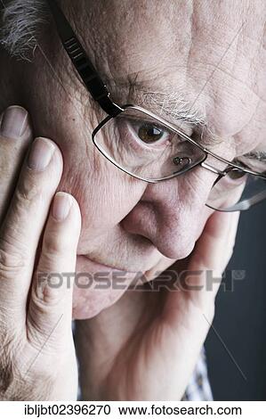 "Senior citizen, elderly man, pensive, portrait" View Large Photo Image Stock Image - "Senior citizen, elderly man, pensive, portrait". Fotosearch