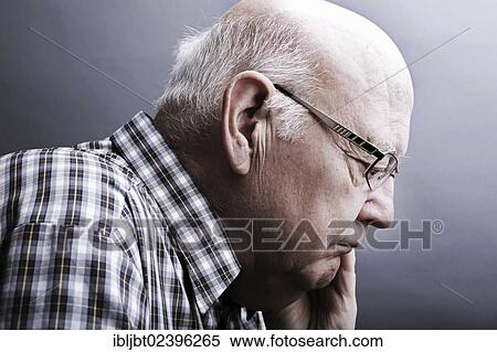 "Senior citizen, elderly man, pensive, portrait" View Large Photo Image Stock Photography - "Senior citizen, elderly man, pensive, portrait". Fotosearch