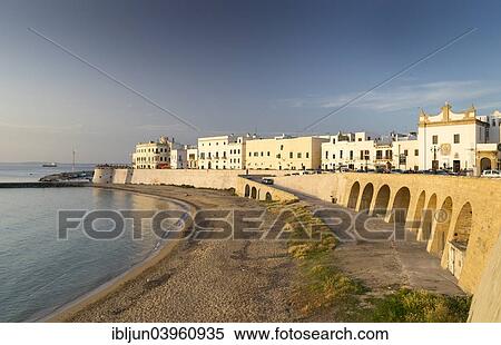 "Seno della purita city beach in the evening light, historic centre with the church Chiesa della Purita, Gallipoli, Province of Lecce, Apulia, Italy, Europe" View Large Photo Image Stock Photography - "Seno della purita city beach in the evening light, historic centre with the church Chiesa della Purita, Gallipoli, Province of Lecce, Apulia, Italy, Europe". Fotosearch