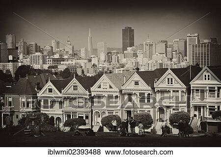 "Sepia vignette, Painted Ladies, Victorian houses, behind skyline with Transamerica Pyramid, Steiner Street, Alamo Square, San Francisco, California, United States of America, USA, PublicGround" View Large Photo Image Stock Photo - "Sepia vignette, Painted Ladies, Victorian houses, behind skyline with Transamerica Pyramid, Steiner Street, Alamo Square, San Francisco, California, United States of America, USA, PublicGround". Fotosearch