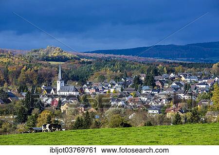 "Settlement with the Parish Church of St. Peter, Westerwald, Niederzeuzheim, Hadamar, Hesse, Germany, Europe" View Large Photo Image Stock Image - "Settlement with the Parish Church of St. Peter, Westerwald, Niederzeuzheim, Hadamar, Hesse, Germany, Europe". Fotosearch