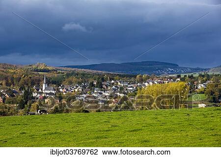 "Settlement with the Parish Church of St. Peter, Westerwald, Niederzeuzheim, Hadamar, Hesse, Germany, Europe" View Large Photo Image Stock Image - "Settlement with the Parish Church of St. Peter, Westerwald, Niederzeuzheim, Hadamar, Hesse, Germany, Europe". Fotosearch