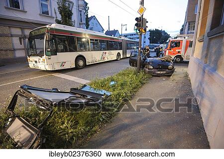 "Severe road traffic accident between a Renault Twingo and a public transport bus, at front the roof of the Twingo which was taken off by the fire brigade, Esslingen, Baden-Wuerttemberg, Germany, Europe" View Large Photo Image Stock Image - "Severe road traffic accident between a Renault Twingo and a public transport bus, at front the roof of the Twingo which was taken off by the fire brigade, Esslingen, Baden-Wuerttemberg, Germany, Europe". Fotosearch