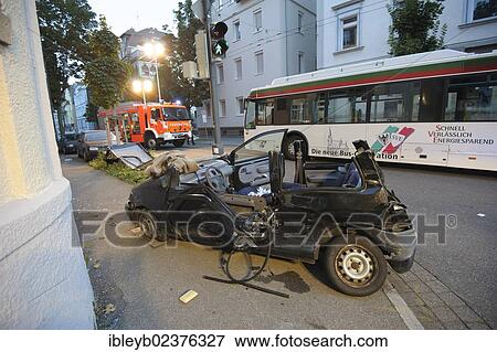 "Severe road traffic accident between a Renault Twingo and a public transport bus, wreckage of the Renault Twingo, Esslingen, Baden-Wuerttemberg, Germany, Europe" View Large Photo Image Stock Photo - "Severe road traffic accident between a Renault Twingo and a public transport bus, wreckage of the Renault Twingo, Esslingen, Baden-Wuerttemberg, Germany, Europe". Fotosearch