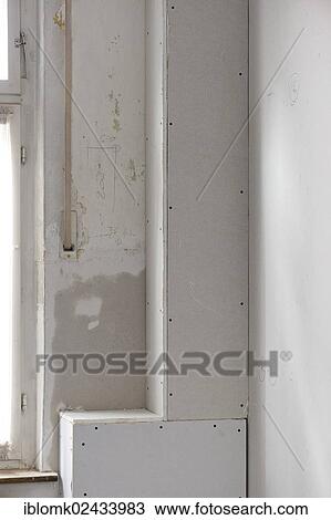 "Sewer pipes covered with plasterboard panels, renovation of an old building, Stuttgart, Baden-Wuerttemberg, Germany, Europe" View Large Photo Image Stock Image - "Sewer pipes covered with plasterboard panels, renovation of an old building, Stuttgart, Baden-Wuerttemberg, Germany, Europe". Fotosearch