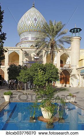 Stock Image - "Shah Cheraq Mausoleum, Shiraz, Fars Province, Persia, Iran, Asia". Fotosearch