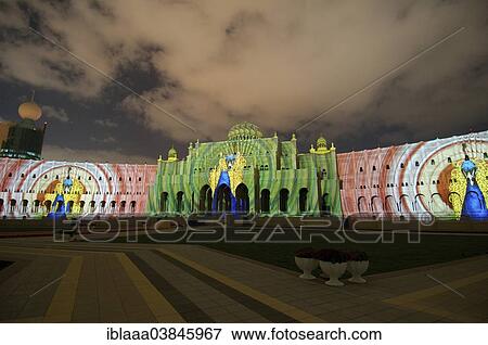 "Sharjah Light Festival, Islamic Museum of Civilization, Sharjah, Emirate of Sharjah, United Arab Emirates, Asia" View Large Photo Image Stock Photo - "Sharjah Light Festival, Islamic Museum of Civilization, Sharjah, Emirate of Sharjah, United Arab Emirates, Asia". Fotosearch