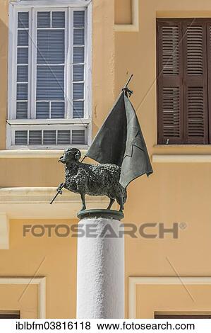 "Sheep sculpture by Matias Quetglas, 1986, Ciutadella, Menorca, Spain, Europe" View Large Photo Image Stock Photo - "Sheep sculpture by Matias Quetglas, 1986, Ciutadella, Menorca, Spain, Europe". Fotosearch