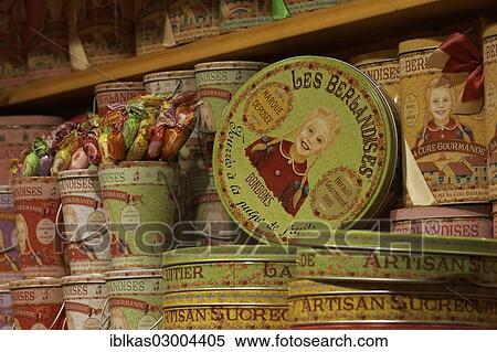 "Shelf with retro design biscuit tins, La Cure Gourmande candy, 2nd Arrondissement, Paris, Ile-de-France, France, Europe" View Large Photo Image Stock Photography - "Shelf with retro design biscuit tins, La Cure Gourmande candy, 2nd Arrondissement, Paris, Ile-de-France, France, Europe". Fotosearch