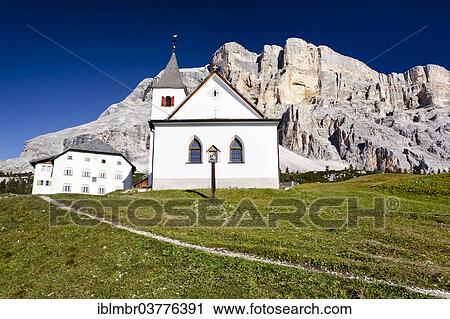"Shelter, Hospice and Sanctuary of the Holy Cross, in front of Heiligkreuzkofel Mountain, Dolomites, Alto Adige, Italy, Europe" View Large Photo Image Stock Image - "Shelter, Hospice and Sanctuary of the Holy Cross, in front of Heiligkreuzkofel Mountain, Dolomites, Alto Adige, Italy, Europe". Fotosearch