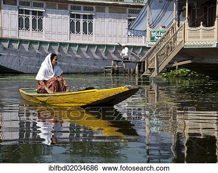 "Shikara, traditional boat on Dal Lake, Srinagar, Jammu and Kashmir, India, Asia" View Large Photo Image Stock Photograph - "Shikara, traditional boat on Dal Lake, Srinagar, Jammu and Kashmir, India, Asia". Fotosearch