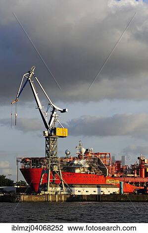 "Ship in a shipyard in Hamburg harbor on the Elbe, Hamburg, Germany, Europe" View Large Photo Image Stock Image - "Ship in a shipyard in Hamburg harbor on the Elbe, Hamburg, Germany, Europe". Fotosearch