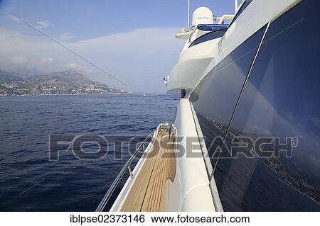"Ship's rail at the side, main deck, Leonardo II, a cruiser built by Azimut, type of boat: Leonardo 98, length: 30. 15 m, built in 2004, French Riviera, France, Mediterranean Sea, Europe" View Large Photo Image Stock Photograph - "Ship's rail at the side, main deck, Leonardo II, a cruiser built by Azimut, type of boat: Leonardo 98, length: 30. 15 m, built in 2004, French Riviera, France, Mediterranean Sea, Europe". Fotosearch