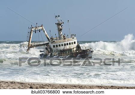 "Shipwreck between Swakopmund and Henties Bay, Erongo Region, Namibia, Africa" View Large Photo Image Stock Image - "Shipwreck between Swakopmund and Henties Bay, Erongo Region, Namibia, Africa". Fotosearch