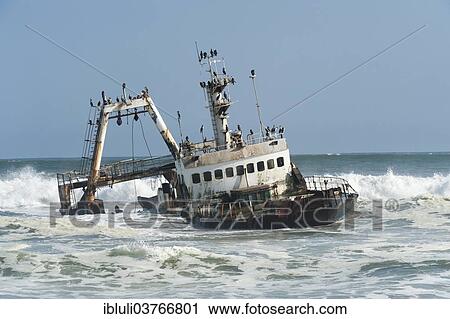 "Shipwreck between Swakopmund and Henties Bay, Erongo Region, Namibia, Africa" View Large Photo Image Stock Image - "Shipwreck between Swakopmund and Henties Bay, Erongo Region, Namibia, Africa". Fotosearch
