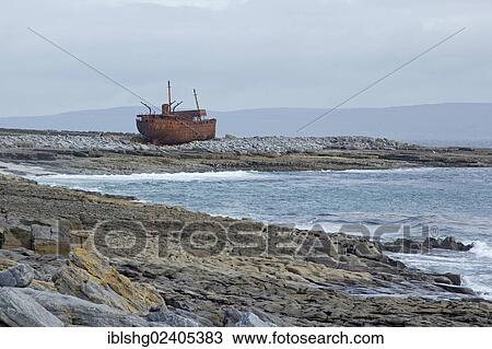 "Shipwreck, Inishere Island, Aran Islands, County Clare, Ireland, Europe" View Large Photo Image Stock Image - "Shipwreck, Inishere Island, Aran Islands, County Clare, Ireland, Europe". Fotosearch