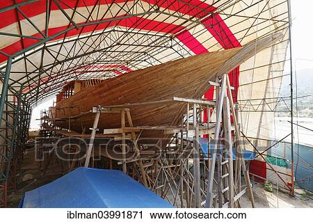 Stock Image - "Shipyard, Kurucasile, Bartin Province, Black Sea Region, Turkey, Asia". Fotosearch