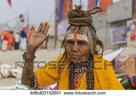 "Shiva sadhvi, holy woman, at the Sangam, the confluence of the rivers Ganges, Yamuna and Saraswati, during Kumbha Mela festival, Allahabad, Uttar Pradesh, India, Asia" View Large Photo Image Stock Image - "Shiva sadhvi, holy woman, at the Sangam, the confluence of the rivers Ganges, Yamuna and Saraswati, during Kumbha Mela festival, Allahabad, Uttar Pradesh, India, Asia". Fotosearch