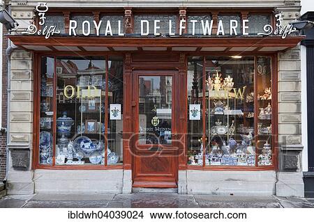 "Shop selling Delft porcelain, Delftware or Delft pottery, Delft, Holland, The Netherlands, Europe" View Large Photo Image Picture - "Shop selling Delft porcelain, Delftware or Delft pottery, Delft, Holland, The Netherlands, Europe". Fotosearch