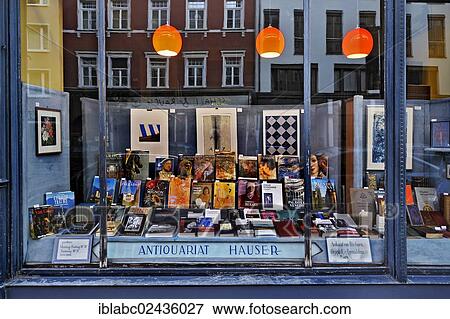 "Shop window of an antiquarian bookshop, Munich, Bavaria, Germany, Europe" View Large Photo Image Stock Photo - "Shop window of an antiquarian bookshop, Munich, Bavaria, Germany, Europe". Fotosearch
