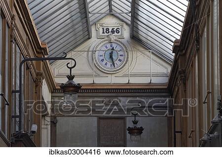 "Shopping arcade of 1846 with a glass roof, Passage Jouffroy, 9th Arrondissement, Paris, Ile-de-France, France, Europe" View Large Photo Image Stock Photograph - "Shopping arcade of 1846 with a glass roof, Passage Jouffroy, 9th Arrondissement, Paris, Ile-de-France, France, Europe". Fotosearch
