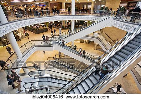 Stock Photograph - "Shopping center Limbeckerplatz Platz, Essen, Ruhr district, North Rhine-Westphalia, Germany, Europe". Fotosearch