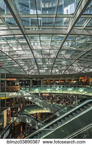 Stock Photo - "Shopping centre with apartment above, since 2001, in the former gasometer from 1896, Guglgasse, Vienna, Vienna State, Austria, Europe". Fotosearch