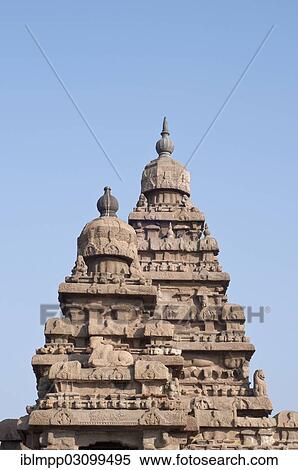 Stock Photography - "Shore Temple of Mahabalipuram, Mamallapuram, Mahabalipuram, Tamil Nadu, India, Asia". Fotosearch