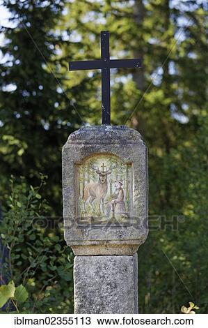 Stock Image - "Shrine in Tanner Moor near Liebenau, Muehlviertel region, Upper Austria, Austria, Europe". Fotosearch