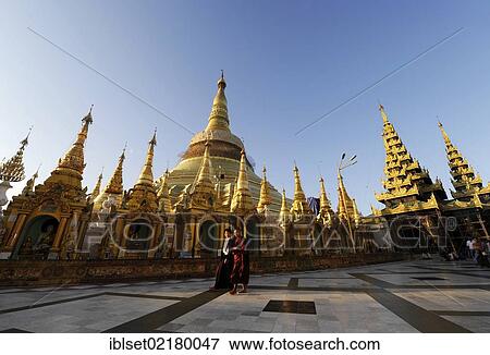 "Shwedagon Pagoda in Yangon, Myanmar, Burma, Southeast Asia, Asia" View Large Photo Image Stock Photo - "Shwedagon Pagoda in Yangon, Myanmar, Burma, Southeast Asia, Asia". Fotosearch