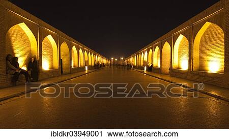 "Si-o-se Pol, Siosepol or Siose Bridge, also Bridge of 33 Arches or Allah-Verdi Khan Bridge, illuminated at night, Isfahan, Esfahan, Iran, Asia" View Large Photo Image Stock Image - "Si-o-se Pol, Siosepol or Siose Bridge, also Bridge of 33 Arches or Allah-Verdi Khan Bridge, illuminated at night, Isfahan, Esfahan, Iran, Asia". Fotosearch